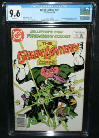 Green Lantern 201 - 1st Appearance Of Kilowog - Cgc Grade 9.  6 - 1986