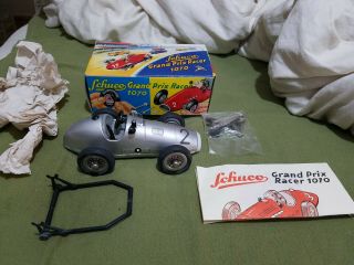 Vintage Schuco Grand Prix Racer Car 1070 Tin Metal German Wind - Up Toy Nib
