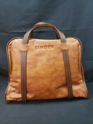 Vintage Singer Sewing Machine Travel Vinyl /carry Case/storage Bag