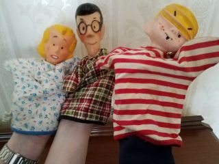 Dennis The Menace,  Henry And Alice Mitchell Hand Puppets