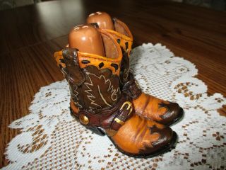 Western Cowboy Boots Salt And Pepper Shakers
