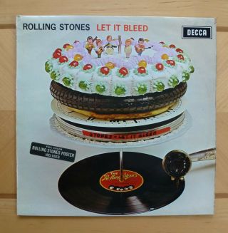 Rare Rolling Stones 1969 Let It Bleed Mono Lp Lk 5025 Decca Ffrr Label 1st Press
