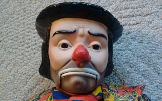 Vintage 1980 ' s Emmett Kelly Ventriloquist Puppet Dummy Doll Novelty 2