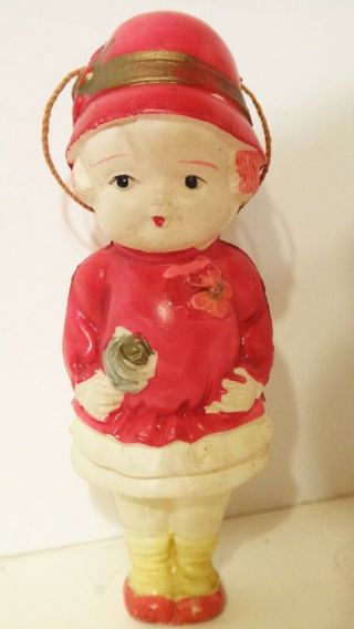 Vintage Celluloid Girl Figure / Doll - Marked Japan 5 " Tall