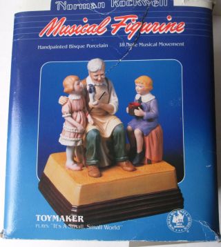 Norman Rockwell Musical Figurine: Toymaker Plays It 