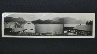 1 X B&w Photograph Panorama Glendale Cove Bc Francis Millerd Co.  Cannery,  1950s