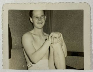 Shirtless Sailor Man In Tidy Whities,  Gay Int,  Vintage Photo Snapshot