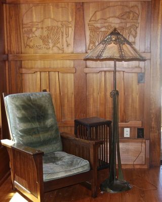 Handel Acorn Adjustable Tripod Floor Lamp,  Mission,  Arts And Crafts