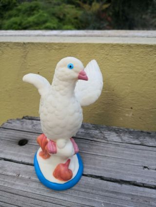 Vtg Rare Mexican Rubber Squeaky Toy White Dove Squeaks Mexico 5 1/2 " Tall
