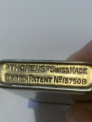 Antique Thorens Swiss Lighter 101 Automatic Single Claw Chrome Smoking Vintage 3