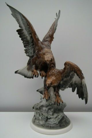Karl Tutter Hutschenreuther Eagle Figurine Eagle Porcelain Figure 25.  59 "