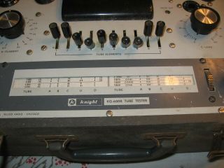 VINTAGE 1960 ' S KNIGHT BRAND TUBE TESTER MODEL NUMBER KG - 660B POWERS UP NR 2