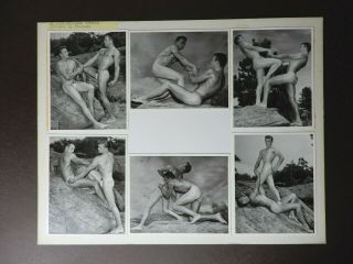 Rare,  Vintage Model Card,  Physique Bodybuilding,  Male Nude Photography,  11x14