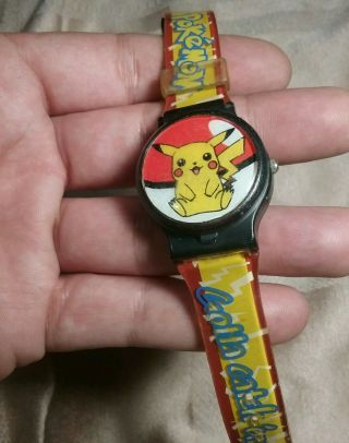Vintage (1999) Pokemon Pikachu Wrist Watch Nintendo Pocket Monsters Rare