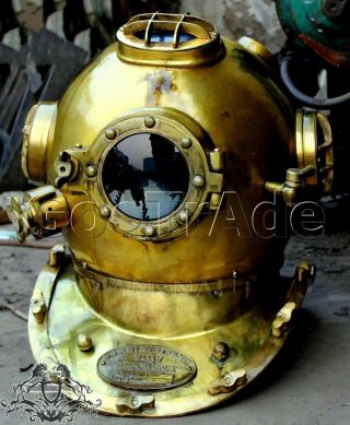 Us Navy Vintage Dive Helmet Mark V Antique Diving Divers Helmet Antique Gift