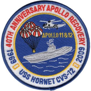 Cvs - 12 Uss Hornet Patch 40th Anniversary Apollo Recovery