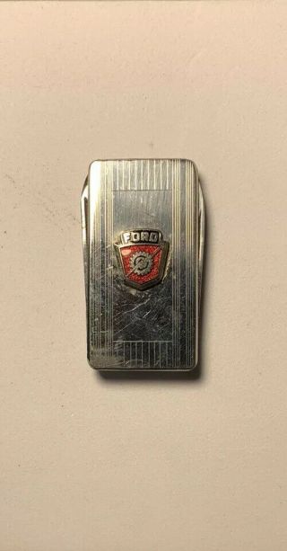 Vintage Ford Motor Company Money Clip/pocket Knife Combination
