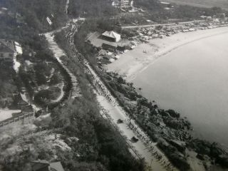 Orig.  Vtg Photo China 1930 Tsingtao Aerial Photography Beach (no.  4)
