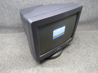 Vintage Dell E773s 0n8176 17 " Color Crt Monitor - Black W/ Vga And Base