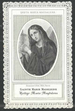 Holy Card Antique Canivet De Santa Maria Magdalena Santino Andachtsbild