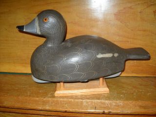 - - - Hen Bluebill Duck Decoy,  - - All,  By Bud Johnson,  - - Hudson Bay,  Pa.  - - -