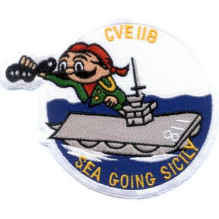 Cve - 118 Uss Sicily Patch - Sea Going Sicily