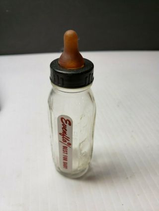 Vintage 1950s Evenflo Glass Baby Doll Bottle