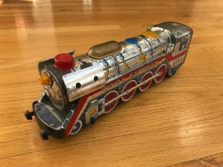 Vintage Windy Express Tin Toy Train 3214 Made In Japan