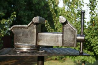 Rare Columbian No.  804,  4  Jaw Swivel Bench Vise,  Made From Welded Plate Steel