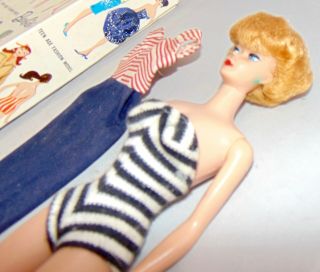 Vintage 1959 Mattel Barbie Doll Teenage Fashion Model Bubble Cut No 850 3