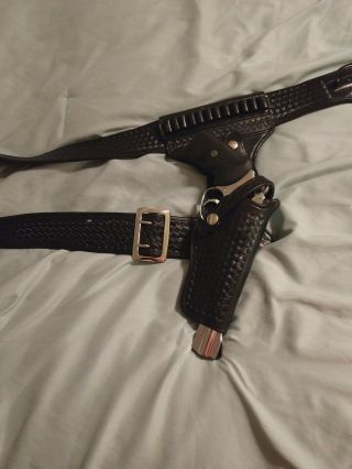 Vintage Swivel Holster And Belt For Colt Python /s&w.  Walking Dead.  Rick Grimes