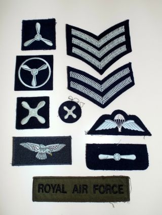 Royal Air Force No1 Dress Jacket Fabric Badge - Raf Mutiple Badges Available