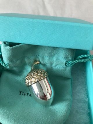 Tiffany & Co RARE VINTAGE Sterling Silver Acorn Pill Box 2