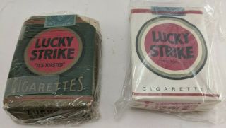 Vintage 1937 Lucky Strike Green & 1954 Cigarette Packages