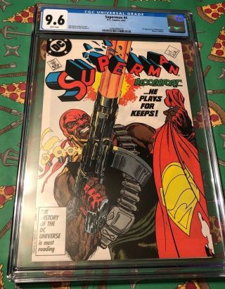 Dc Comics 1987 Superman 4 Comic Cgc Graded 9.  6 1st Appearance Bloodsport