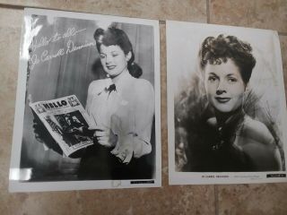 2 Vintage 8 X 10 Press Photos Of Jo Carrol Dennison 1942 Miss America Ds9419
