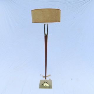 Laurel Wishbone Floor Lamp By Gerald Thurston Orig.  Shade Space Age Mid - Century