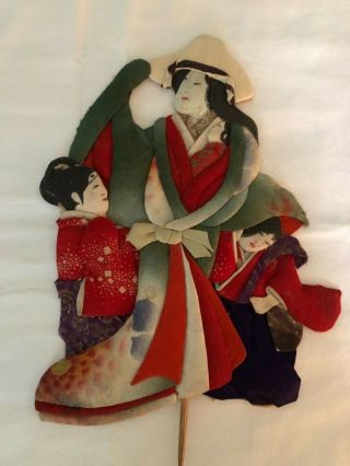 Lg.  Antique Japanese Doll Oshie Hina Rare Padded Silk Textile Art Yoshitsune