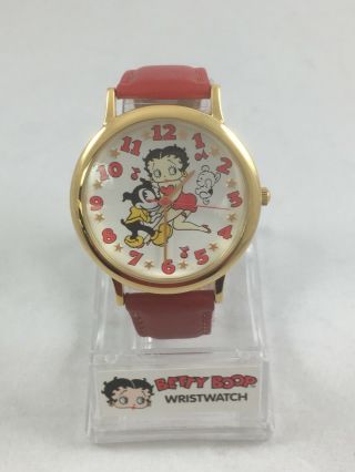 Betty Boop Wrist Watch In Package With Red Strap