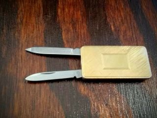 Vintage Imperial Money Clip Pocket Knife Nail File Made In Usa