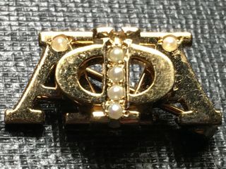 Rare Alpha Phi Alpha Pearl Fraternity Pin - Wow Vintage Dated 6 - 14 - 76