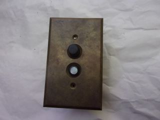 Vintage Push Button Light Switch Porcelain,  Brass And Mother Of Pearl
