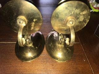 Vintage Pair 2 Brass Wall Sconces Candle Holders 3” x 6”Traditional Candlestick 3