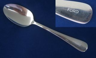 Vintage Ford Motor Company Dining Room Stainless Flatware Block Soup Spoon Atlas