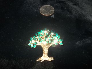 Retired DAR Preserving Our Family Tree GARNAY Rare Green Brooch Vintage Pendant 3