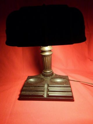 Vintage Art Deco Desk Lamp with Bakelite Shade & Base Design Decor 2