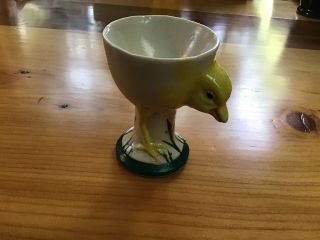 Vintage EGG CUP Yellow Duck 3 in.  Tall Marked JAPAN 2