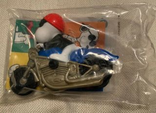 2007 Burger King Kids Club Meal Toy Snoopy On A Motorcycle Peanuts Gang
