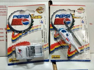 Vintage 1990’s Die Cast Pepsi Team Racer Jeep And Helicopter By Golden Wheel