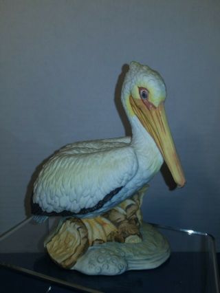 Geo Z Lefton China 1987 Hand Painted Pelican Bird 06312 Ceramic Figurine Marked